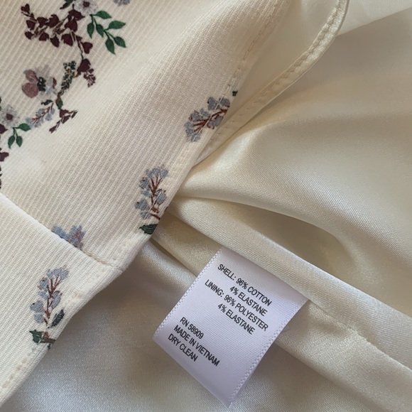 NICOLA BATHIE Antonio Melani Designer floral puff sleeve ivory purple dress  8 - Picture 10 of 15